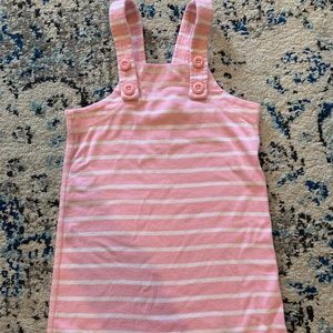 Hanna Andersson striped overalls size 80(18-24mos)